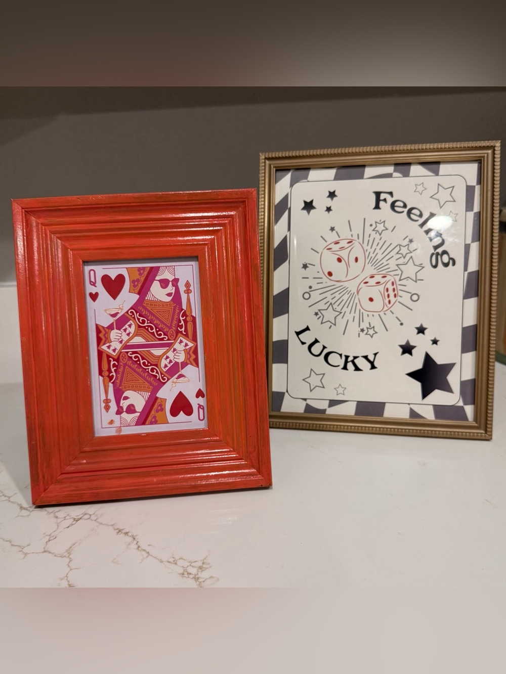 Vibrant Eclectic Casino Themed Framed Art